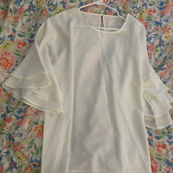 Polyester Blouses one lt blue and one off white - Picture 4 of 6